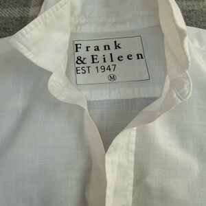 Frank & Eileen White Eileen style Casual Cotton Medium Button Down Shirt
